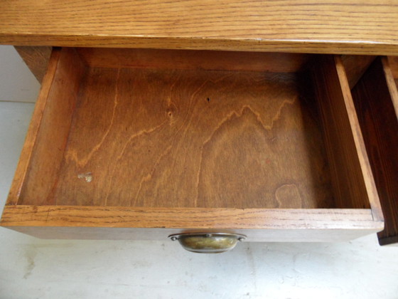 Image 1 of Antique oak side table