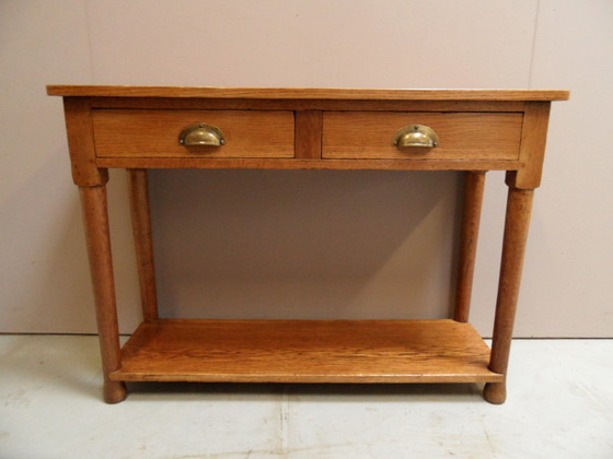 Image 1 of Antique oak side table