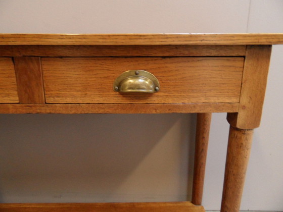 Image 1 of Antique oak side table