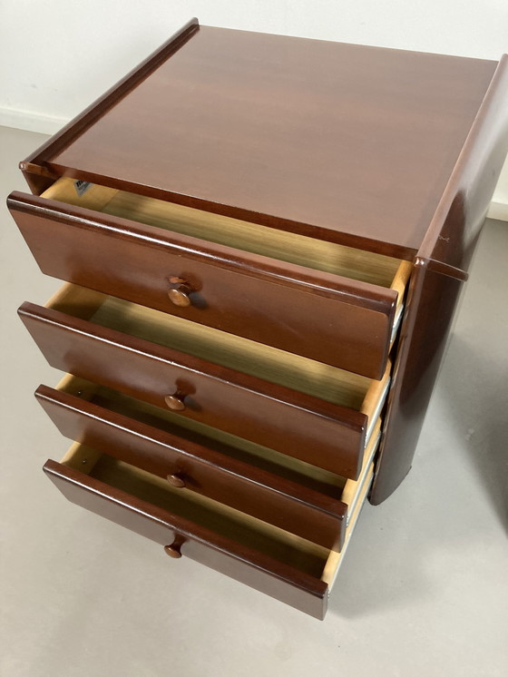 Image 1 of Set di 2 comodini vintage Moser in legno impiallacciato Pallisander 