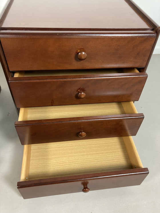 Image 1 of Set di 2 comodini vintage Moser in legno impiallacciato Pallisander 