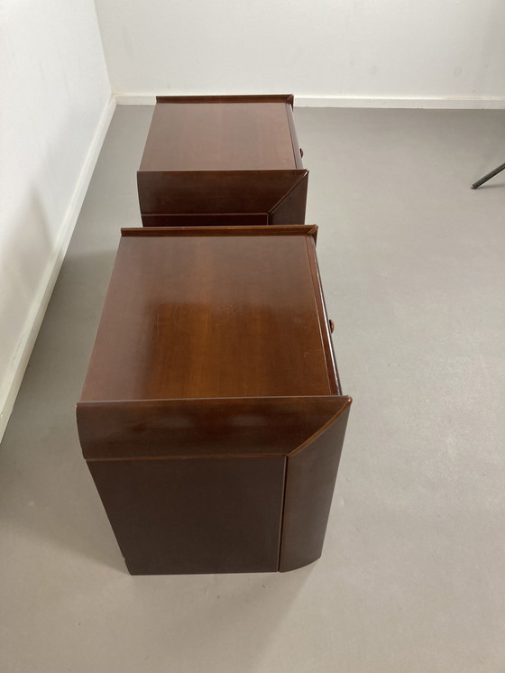 Image 1 of Set di 2 comodini vintage Moser in legno impiallacciato Pallisander 