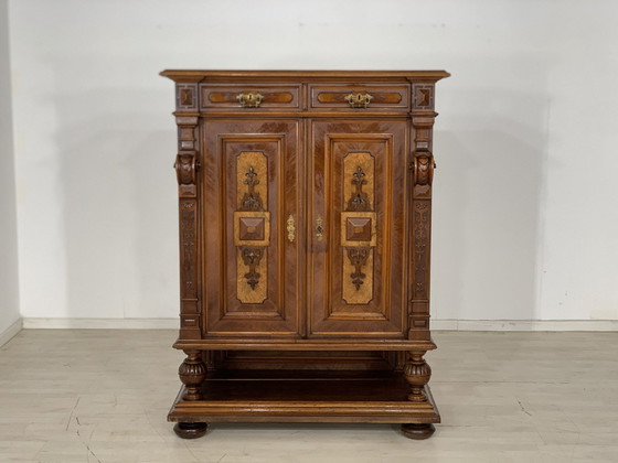 Image 1 of Wilhelminian style vertiko cupboard sideboard hall cupboard living room cupboard around 1900