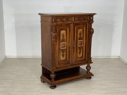 Wilhelminian style vertiko cupboard sideboard hall cupboard living room cupboard around 1900