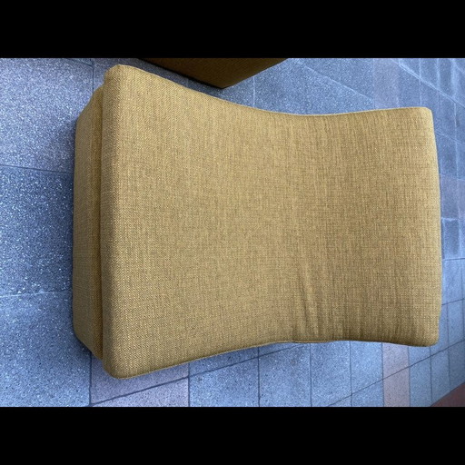 Vintage soft sofa with 4 removable seats in qvadrat fabric, 1972