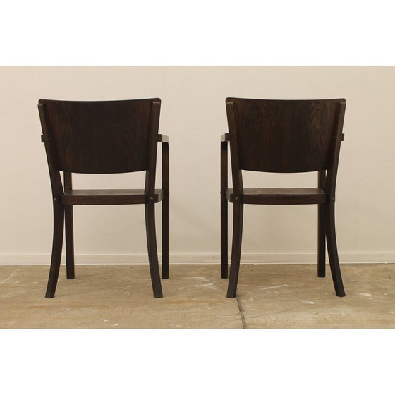 Image 1 of Pair of vintage bentwood desk armchairs, Czechoslovakia 1950s