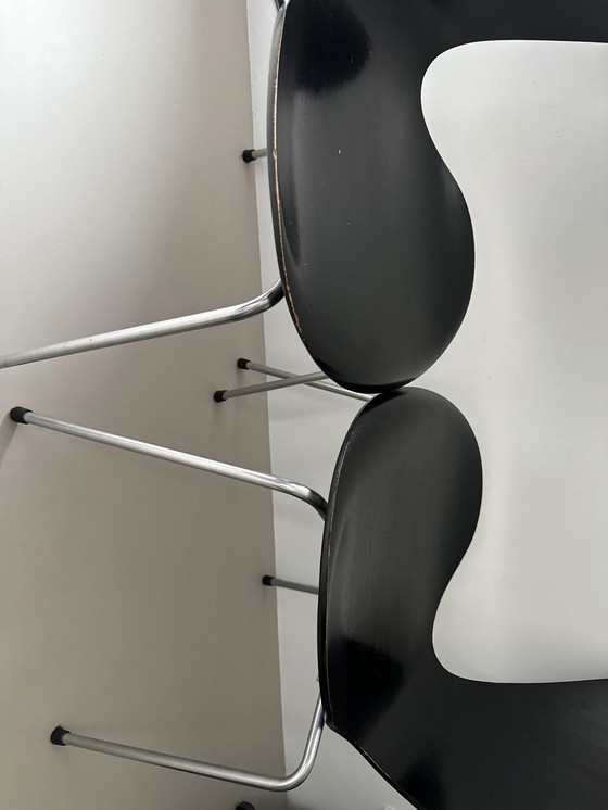 Image 1 of 2x Fritz Hansen Butterfly Chair Retro Black Ash