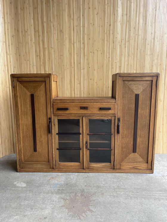 Image 1 of Art Deco Amsterdam School Cupboard / Display case