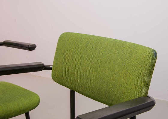 Image 1 of Dutch Design Vivid Green Gispen Dining Chairs Model 1235 By André Cordemeyer. Set Of 6. The Netherlands, 1960S.