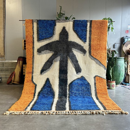 "Dalina" - Tapis de laine marocain moderne tissé à la main