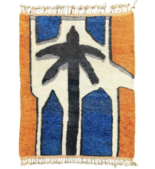 "Dalina" - Tapis de laine marocain moderne tissé à la main