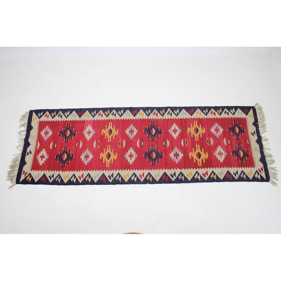 Image 1 of Tappeto Kilim vintage in lana, Cecoslovacchia 1960