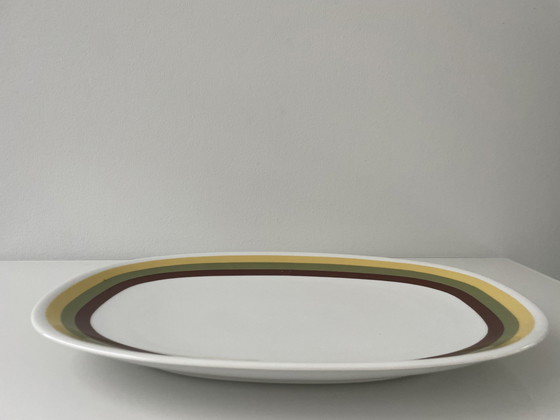 Image 1 of Bowl Retro With Yellow-Green-Brown Pattern