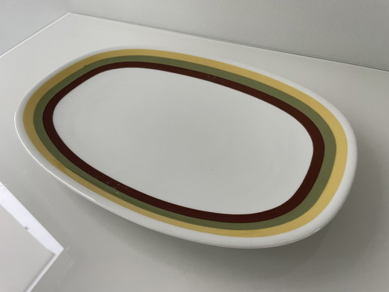 Image 1 of Bowl Retro With Yellow-Green-Brown Pattern