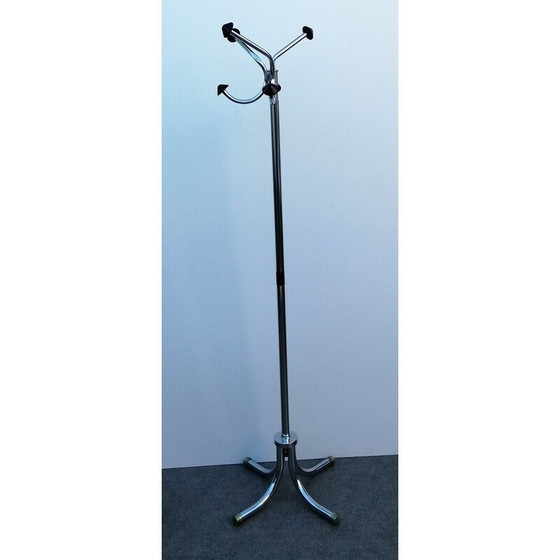 Image 1 of Vintage chrome metal coat rack, 1970