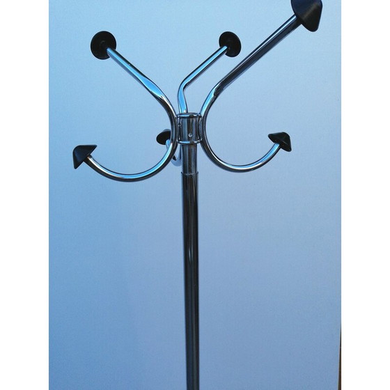 Image 1 of Vintage chrome metal coat rack, 1970