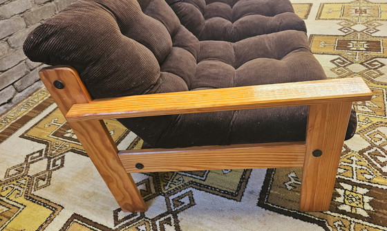 Image 1 of Vintage Pine Sofa 1970