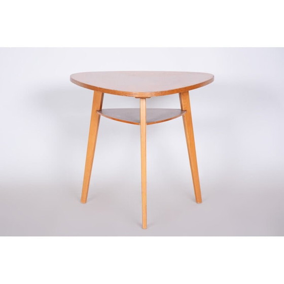 Image 1 of Mid century beechwood and oakwood side table, 1950