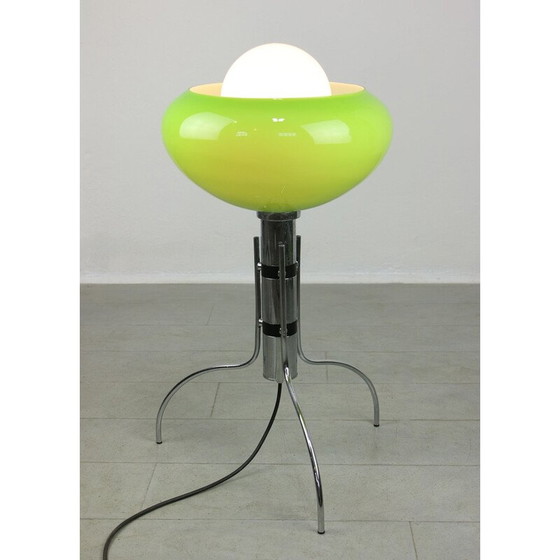 Image 1 of Mid-century Italian green glass floor lamp