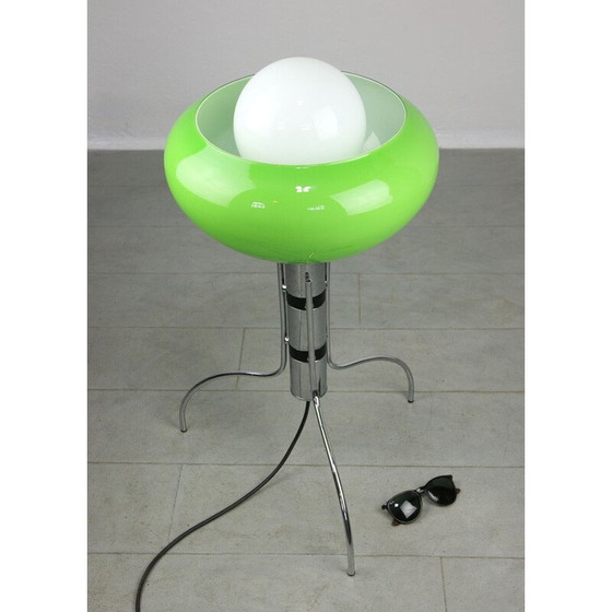 Image 1 of Mid-century Italian green glass floor lamp