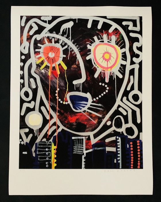 Image 1 of Paul Indrek Kostabi: "Bright Eyes, Signed, 25/75, 2014".