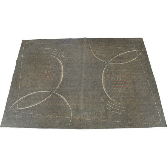 Image 1 of Vintage Bauhaus wool rug, Czechoslovakia 1940
