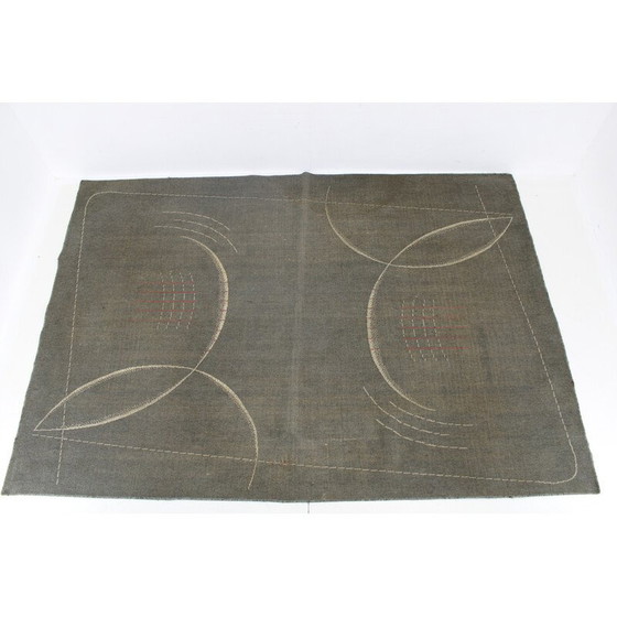 Image 1 of Vintage Bauhaus wool rug, Czechoslovakia 1940