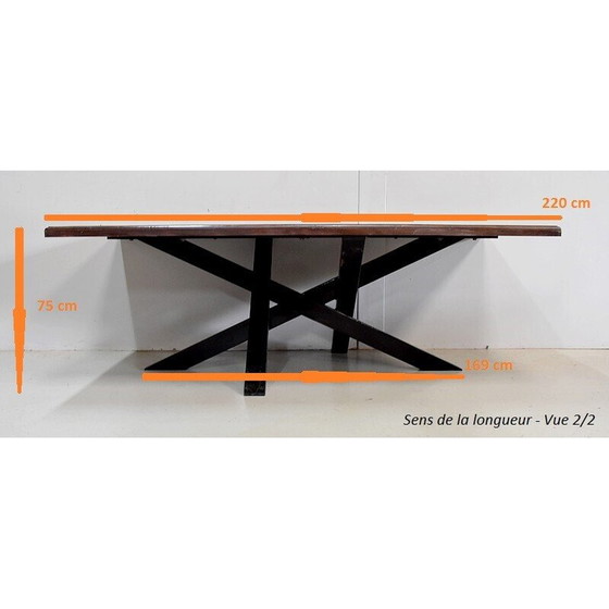 Image 1 of Tavolo rettangolare vintage in mogano patinato, India