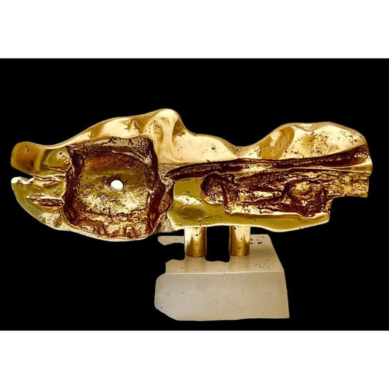 Image 1 of Vintage gold plated clock by David Marshall, Spain 1960