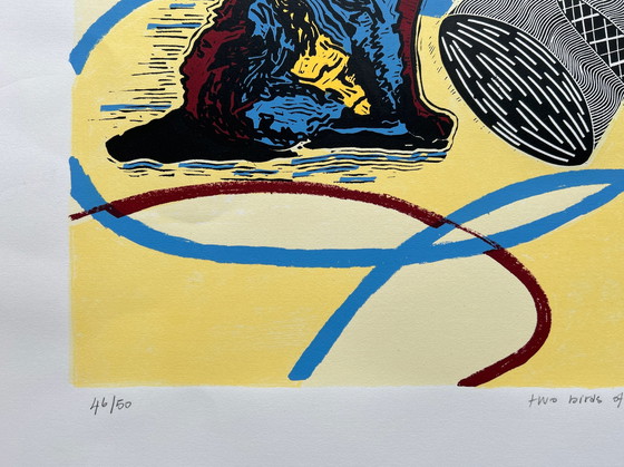 Image 1 of Silkscreen Hans Wap - Two birds of one feather