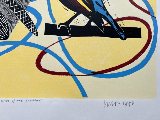 Image 1 of Silkscreen Hans Wap - Two birds of one feather