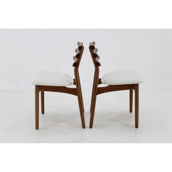 Image 1 of Pair of vintage J48 chairs in oakwood by Poul M. Volther, Denmark 1960s