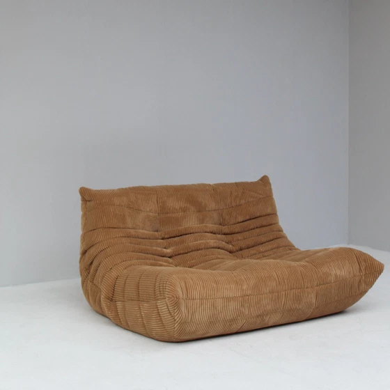 Image 1 of Light Brown Togo Set By Michel Ducaroy For Ligne Roset