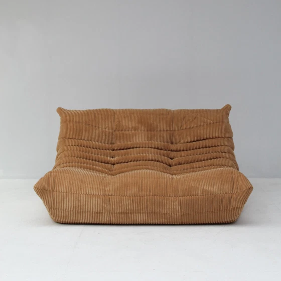 Image 1 of Light Brown Togo Set By Michel Ducaroy For Ligne Roset