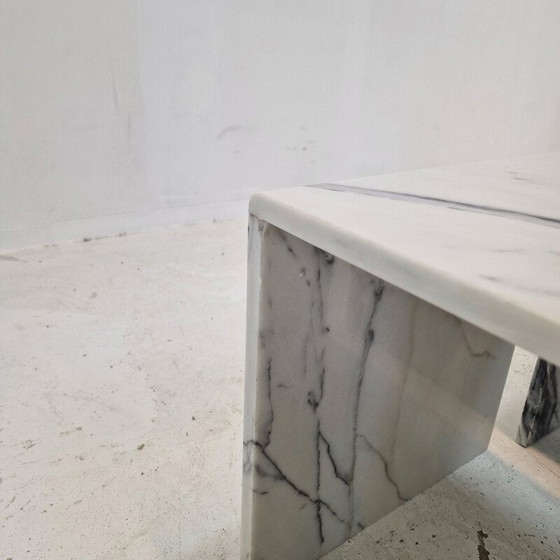 Image 1 of Set of 3 vintage marble nesting tables, Italy 1980