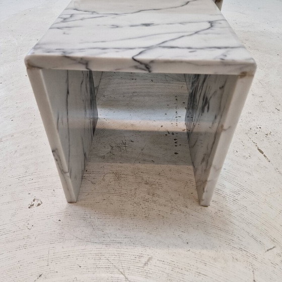 Image 1 of Set of 3 vintage marble nesting tables, Italy 1980