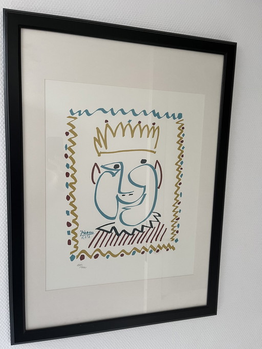 Picasso silkscreen print in frame