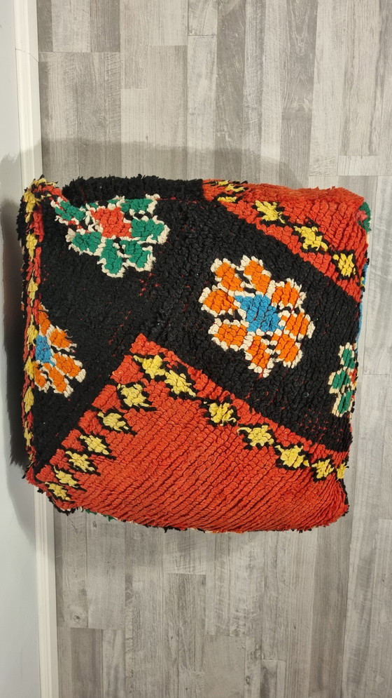 Image 1 of Unique Handmade Moroccan Berber Pouf