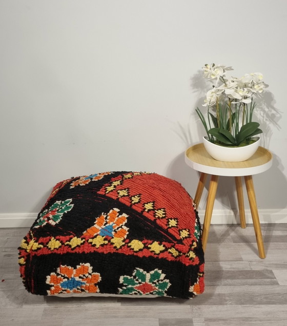 Image 1 of Unique Handmade Moroccan Berber Pouf