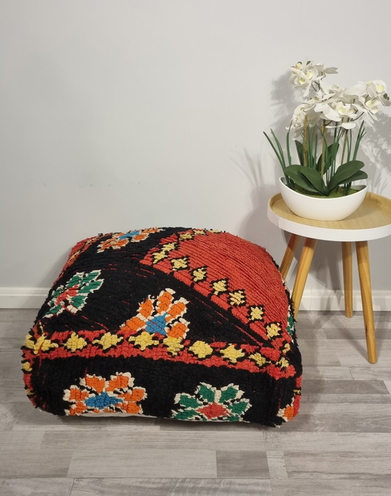 Image 1 of Unique Handmade Moroccan Berber Pouf