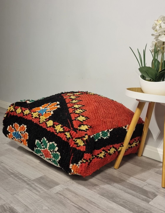 Image 1 of Unique Handmade Moroccan Berber Pouf