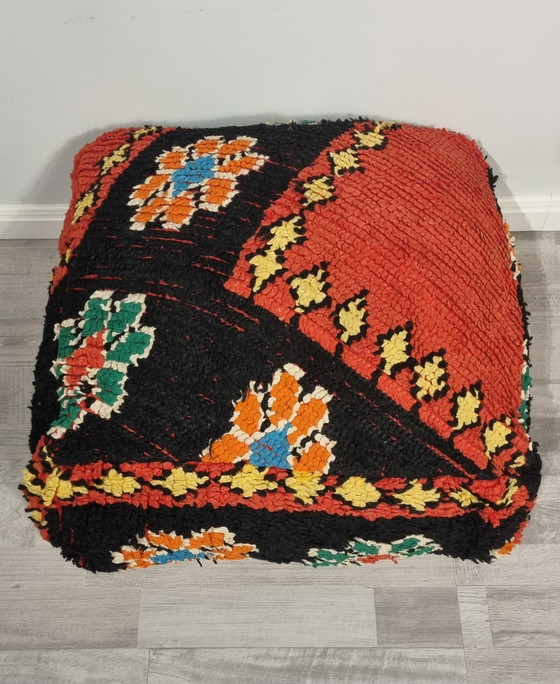 Image 1 of Unique Handmade Moroccan Berber Pouf