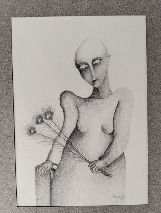 Image 1 of Staande Vrouw Drawing By María Esmeralda Mendes