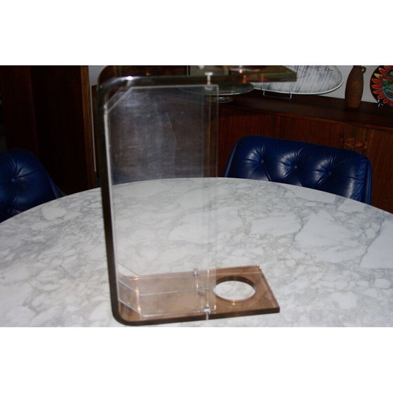 Image 1 of Vintage Plexiglas magazine rack by Michel Dumas 1970