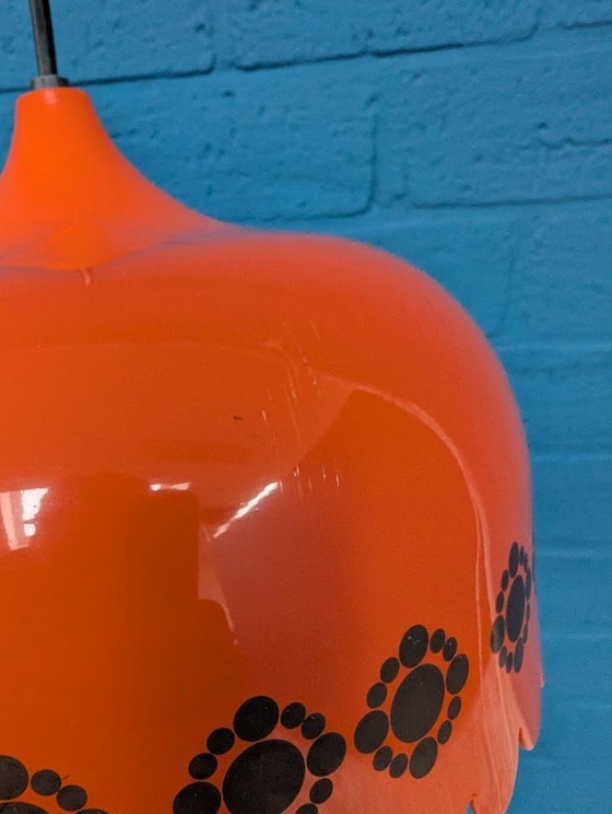 Image 1 of Vintage Orange Pendant Lamp, 1960s, Danish Design From Fog & Mørup
