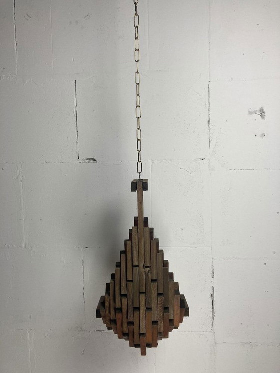 Image 1 of Dutch Brutalist Folk Art Hanging Plant Holder, 1960S