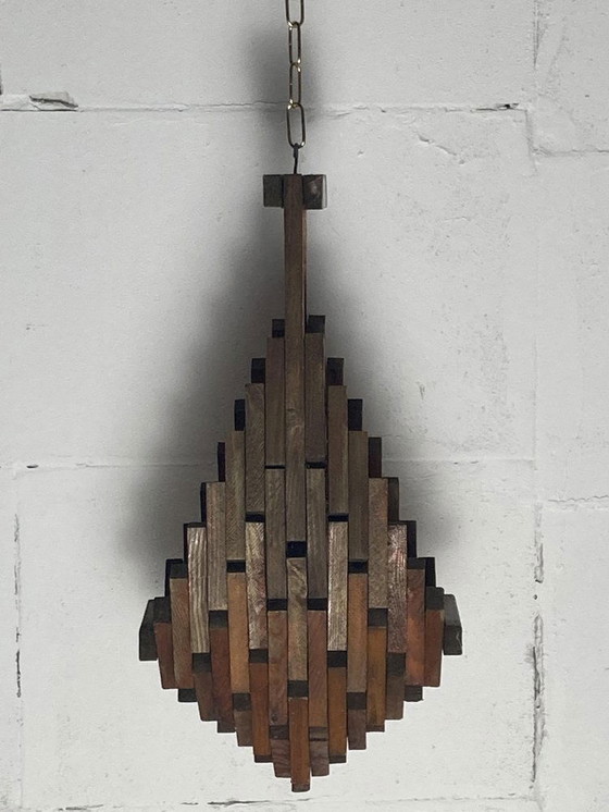 Image 1 of Dutch Brutalist Folk Art Hanging Plant Holder, 1960S