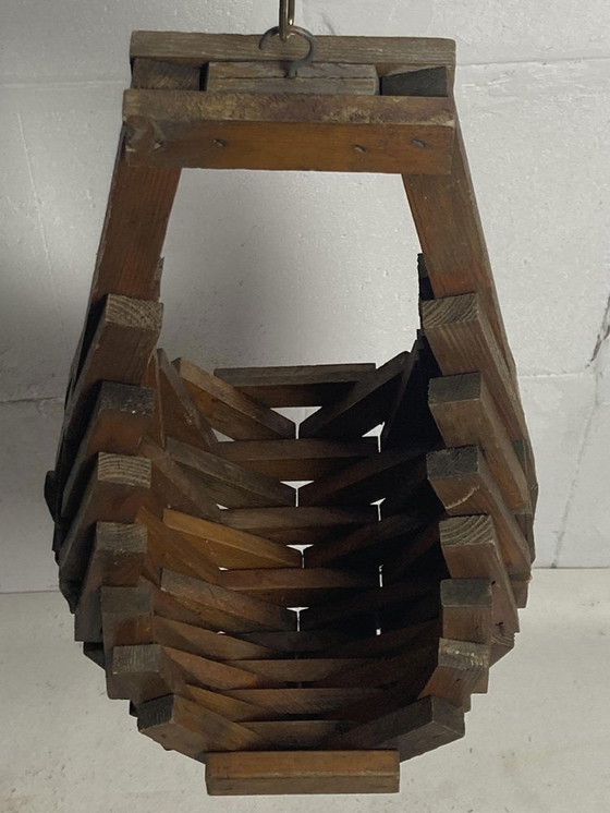 Image 1 of Dutch Brutalist Folk Art Hanging Plant Holder, 1960S