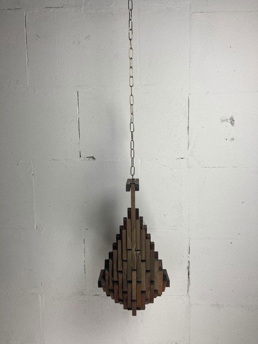 Dutch Brutalist Folk Art Hanging Plant Holder, 1960S