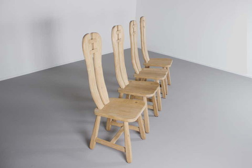 4x Chaises brutalistes de De Puyt